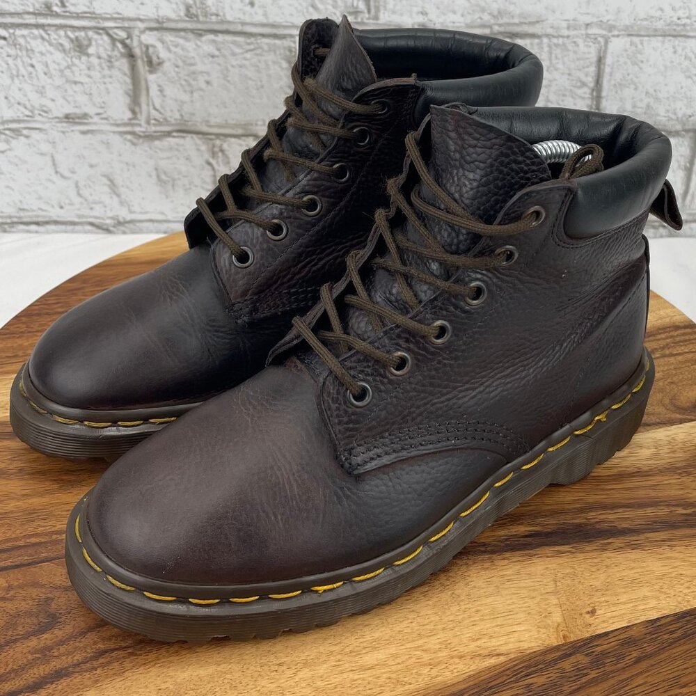 Vintage Dr. Martens England Mens 6 Brown Pebbled Leather Air Cushion Ankle Boots
